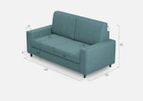thumbnail of Sakar 2-Sitzer-Sofa (zwei 60-cm-Sitze), Außenmaße L: 148 cm, Farbe Petrol