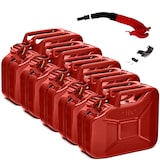 thumbnail of BW® Kraftstoffkanister Metall Benzinkanister 10 Liter mit Ausgießer - Rot - RAL 3000 - TÜV-geprüft und UN-Zulassung - Made in Europe