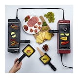 thumbnail of Wëasy TIK12 raclette voor 2 personen, raclette & grill, koppelbaar tot 4 apparaten, 2 pannetjes en 2 houten spatels