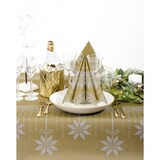 thumbnail of MANK Airlaid Serviette Mick in Gold-Schwarz, 40 x 40 cm, 50 Stück - Weihnachten Eiskristalle