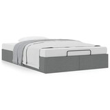 thumbnail of vidaXL Ottoman-Bett ohne Matratze Dunkelgrau 120x190 cm Stoff