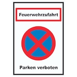thumbnail of Feuerwehrzufahrt Parken verboten Schild A3 Rückseite selbstklebend