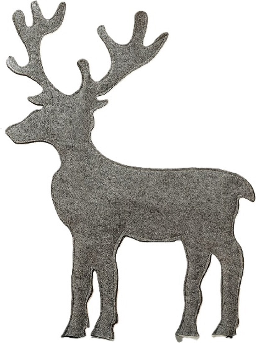 Dekoaufsteller Fadi Hirsch Filz H.75 cm grau Stückpreis