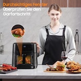 thumbnail of Heißluftfritteuse 9L mit Großes Sichtfenster | Friteuse Airfryer ohne Öl mit Digitalem Led Touchscreen, 8 Programmen, Shake-Modus, 1800W, Rezeptbuch