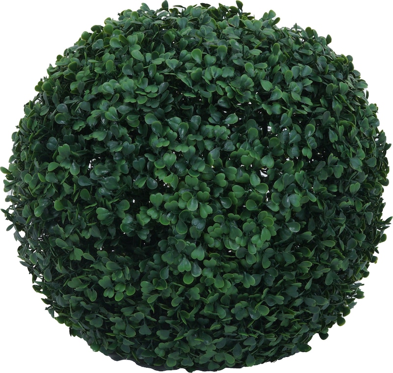 Künstlicher Busch HWC-O96, Buchskugel Dekopflanze Buchsbaumkugel Kunstpflanze Buxus, Outdoor, Polyethylen Ø 33cm