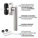 thumbnail of Fenstergriffe Edelstahl gebürstet 10 Stück Fensterolive Rasterolive Fensterbeschlag Fenstergarnitur