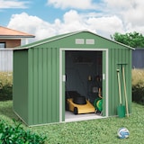 thumbnail of Wasabi - Caseta Jardín Exterior 8,08m2 Light Green - 4 Rejillas Anticondensación - Puerta Corredera Doble