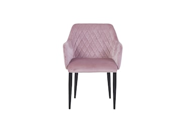 SIT Möbel Sillón en rosa, estructura de acero inoxidable, negro|63 x ...