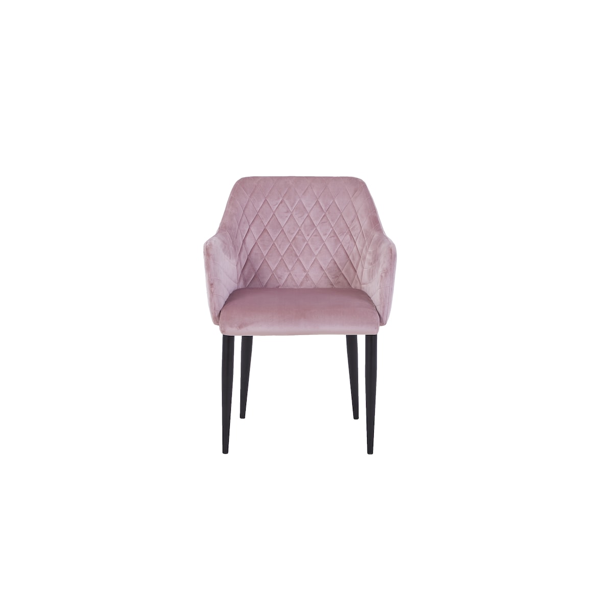 SIT Möbel Armlehnstuhl in rosa, Gestell aus Edelstahl, schwarz|B63 x T61 x H83 cm|02452-24|Serie SIT&CHAIRS