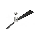 thumbnail of Ventilatore da soffitto CasaFan ECO NEO III 180 BN-WN/SI WIFI con motore cromato spazzolato/pale reversibili in wengé e argento