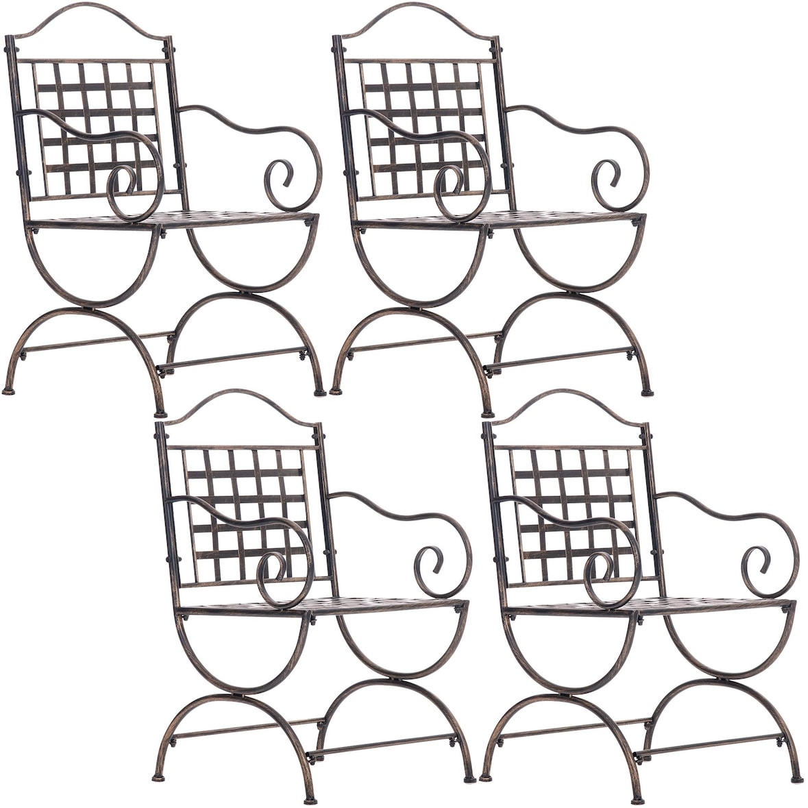 Set van 4 stoelen Lotta bronzen