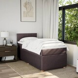 thumbnail of vidaXL Boxspringbett mit Matratze Dunkelbraun 90x200 cm Stoff
