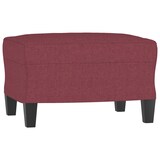 thumbnail of vidaXL 3-Sitzer-Sofa mit Hocker Weinrot 180 cm Stoff