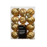 thumbnail of 24 Weihnachtskugeln Kunststoff 4cm bruchsicher geriffelte Christbaumkugeln Rillen Weihnachtsbaumkugeln Christbaumschmuck Weihnachtsbaumschmuck Gold