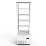 thumbnail of Vitrina refrigerada con 1 puerta, 4 estantes, acero inoxidable/cristal, 160x51.5x55.3 cm, refrigeración por aire, 237L, blanca, TOPLINE 10589 Vaiotec