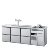 thumbnail of CHROMOnorm Getränketheke mit zwei Becken rechts und 6 Zügen 1/2