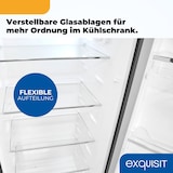 thumbnail of Exquisit Vollraumkühlschrank KS5320-V-H-040E inoxlook-az | 242 l Nutzinhalt | Inoxlook-az
