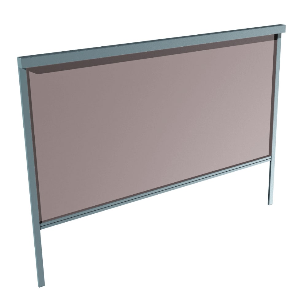 Store screen Cayo 4,00x2,50 M Motorisé Télécommande Intersun, Armature Gris Anthracite, Toile Taupe