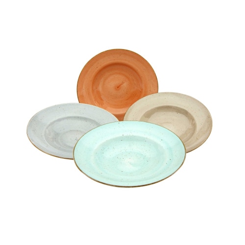 CreaTable Vintage Nature bunt Pastateller 4-tlg Porzellan