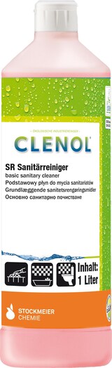 thumbnail of Clenol Sanitärreiniger - 12 x 1 L Flasche - im gesamten Bad- und Sanitärbereich