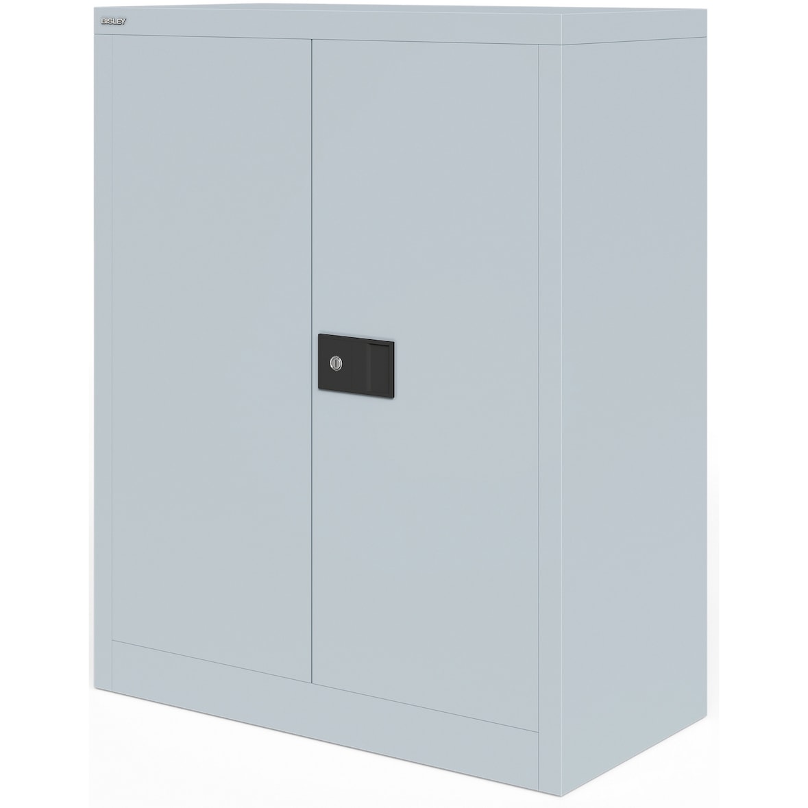 BISLEY Universal Flügeltürenschrank abschließbar - Stahlschrank mit 3-Punkt-Schloss & Flügeltüren - Aktenschrank aus Metall mit 1 Fachboden für 2