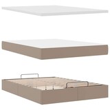 thumbnail of vidaXL Ottoman-Bett mit Matratze Cappuccino-Braun 140x190cm Kunstleder