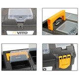 thumbnail of Boite à outils vide 18" 43.2 x 25 x 23.8 cm - Caisse à outils 3 organiseurs et porte outils Amovible VITO