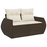 thumbnail of vidaXL 10-tlg. Garten-Sofagarnitur mit Kissen Braun Poly Rattan