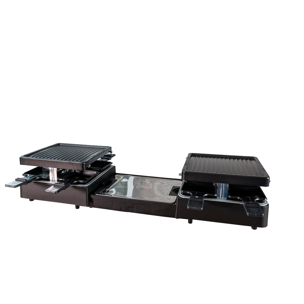 Unold 48755 Raclette uitschuifbaar, partygrill, raclette-grill voor maximaal 8 personen