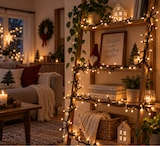 thumbnail of WellHome - 576 warm- und extrawarmweiße LED-Lichterkette mit 8-Funktions-Controller und Timer