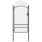 thumbnail of Puerta de jardín de acero negro 1x2,5 m