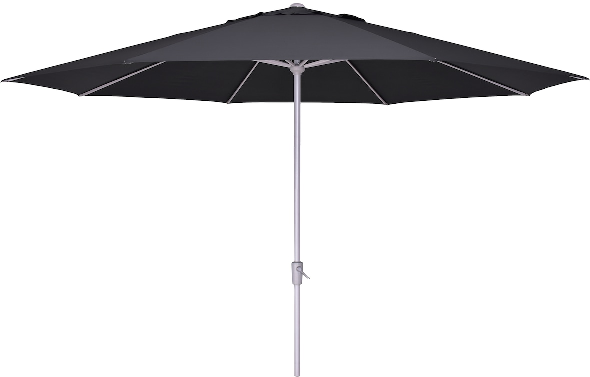 METRO Professional Parasol, aluminium / polyester, Ø 4 x 2,70 m, UV-bescherming, waterafstotend, antraciet / platina