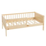 thumbnail of ML-Design Kinderbett 70x140 cm Natur, Holzbett mit Lattenrost & Rausfallschutz, Jugendbett aus massivem Kiefernholz, Montessori Einzelbett Babybett
