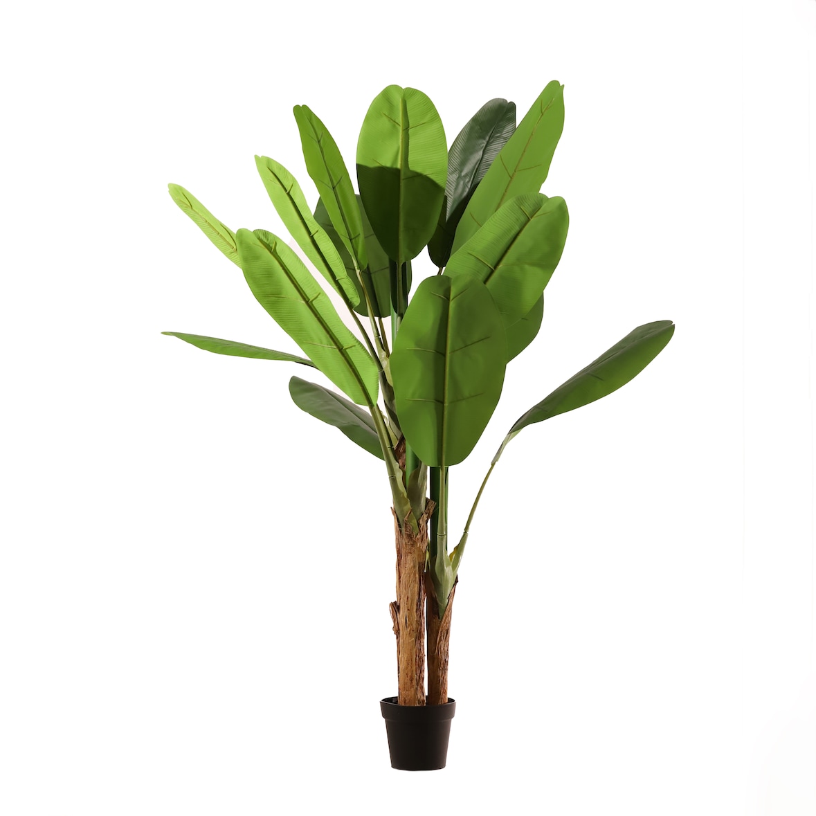 Palma da banana artificiale 180 cm - Naturing Monde - Per interni - Alta qualità - Tronco naturale