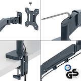 thumbnail of Leitz, Bras pour écran PC,  Support pour moniteur jusqu'à 32",  Leitz Ergo, à faible encombrement, Gris, 64890089