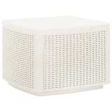 thumbnail of Mesa de jardín plástico blanco 53x53x40 cm