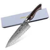 thumbnail of WOLFCUT - Damaskus Ōkami Chefmesser mit Ebenholzgriff 21 cm Klinge 73-lagiger Damaszenerstahl mit Edler Verpackung