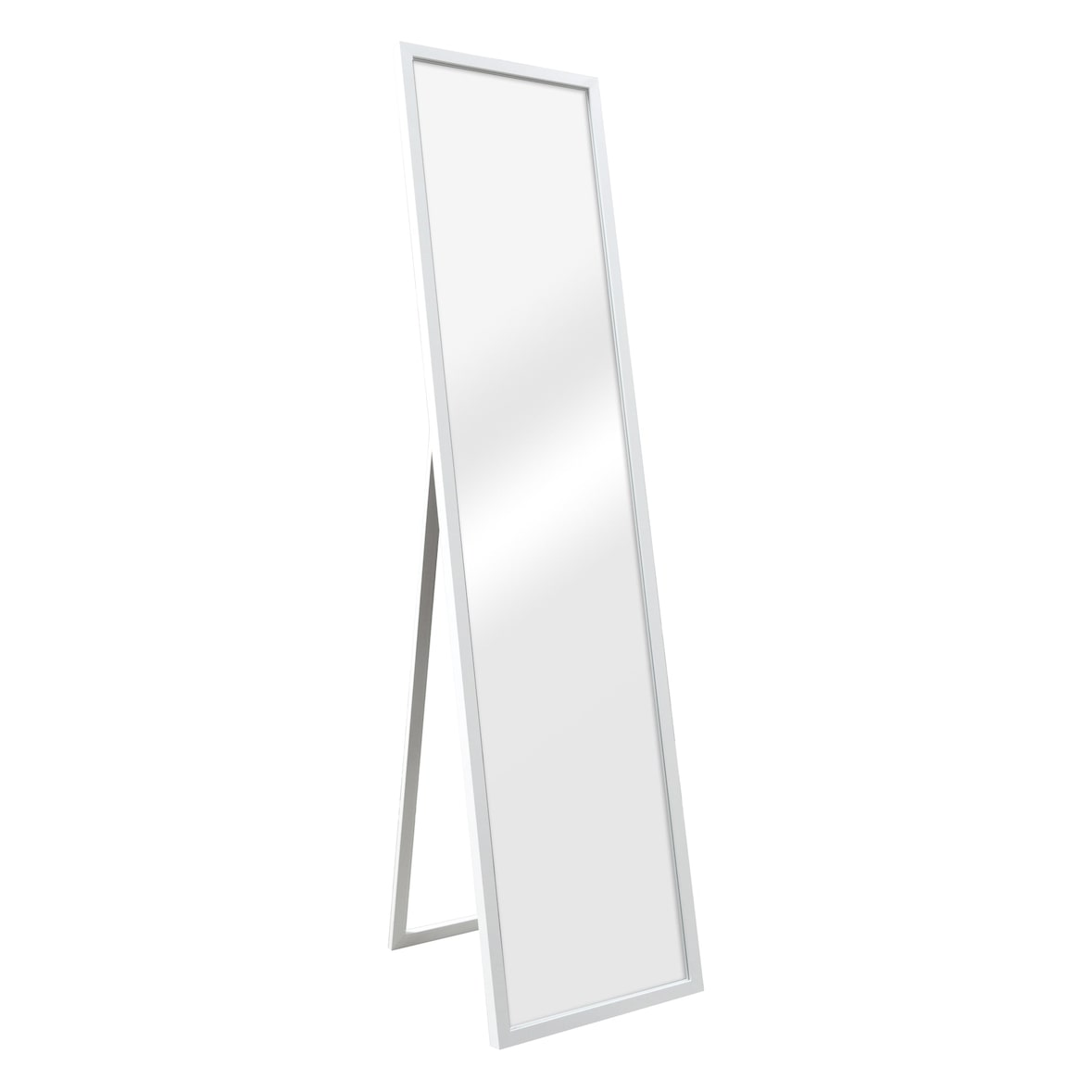 Helloshop26 - Miroir sur pied psyché inclinable 150 x 35 cm blanc 03_0007973