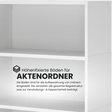 thumbnail of bümö flexi Regal mit werkzeuglosem Schnellaufbausystem, Dekor: graphit - Modulares Aktenregal 80 cm breit aus Holz für 3 Ordnerhöhen mit