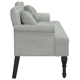 thumbnail of vidaXL Sitzbank mit Kissen Hellgrau 120,5x65x75 cm Samt