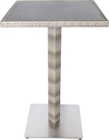 thumbnail of METRO Professional Tavolo da bar BARBADOS, alluminio/rattan PE, 70 x 70 x 108 cm, piano in plastica DPC, resistente alle intemperie, grigio