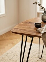 thumbnail of Massivholz Esszimmertisch, Modernes Design, abgerundete Ecken, Sheesham. 80x80x76 cm | Kadima Design