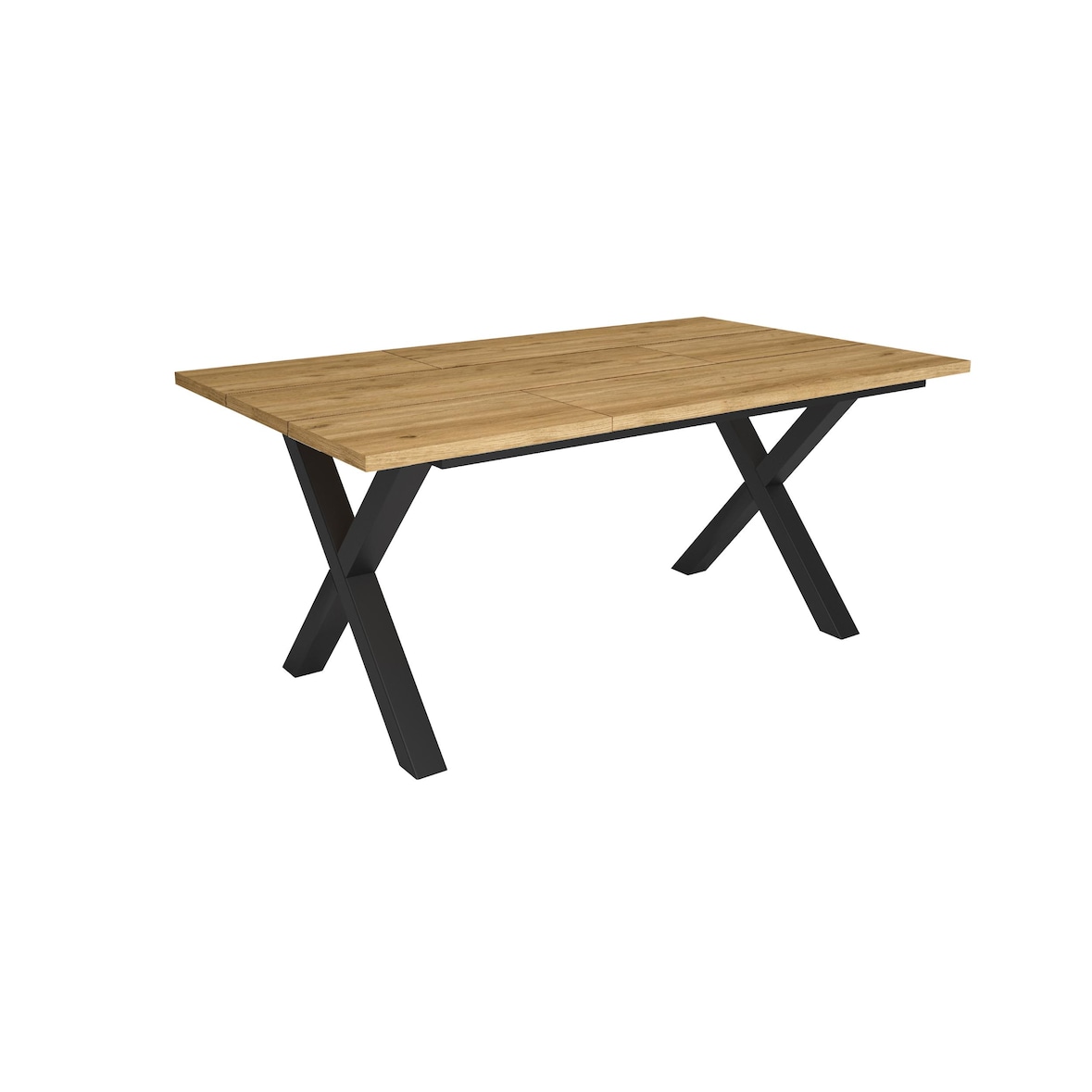 Mesa Sala de Jantar, Mesa Cozinha, 167x90x74cm, Para 8 pessoas, Móveis Sala Jantar, Estilo industrial, Carvalho Forma X _538_6