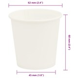 thumbnail of DELUKE® Pappbecher Weiß 1000 Stück - 100ml Einwegbecher Getränkebecher Pappe Becher Einweg Kaffeebecher Teebecher Partybecher