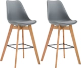 thumbnail of 2er Set Barhocker Metz Kunststoff natura/grau