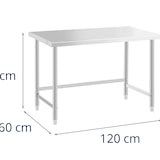 thumbnail of Royal Catering Tavolo acciaio inox - ECO - 120 x 60 cm - 300 kg -