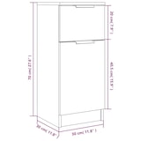 thumbnail of Helloshop26 - Buffet Sideboard Kommode Kleiderschrank Aufbewahrungsmöbel Organizer für Küche Wohnzimmer Lounge 30 x 30 x 70 cm 02_0030869