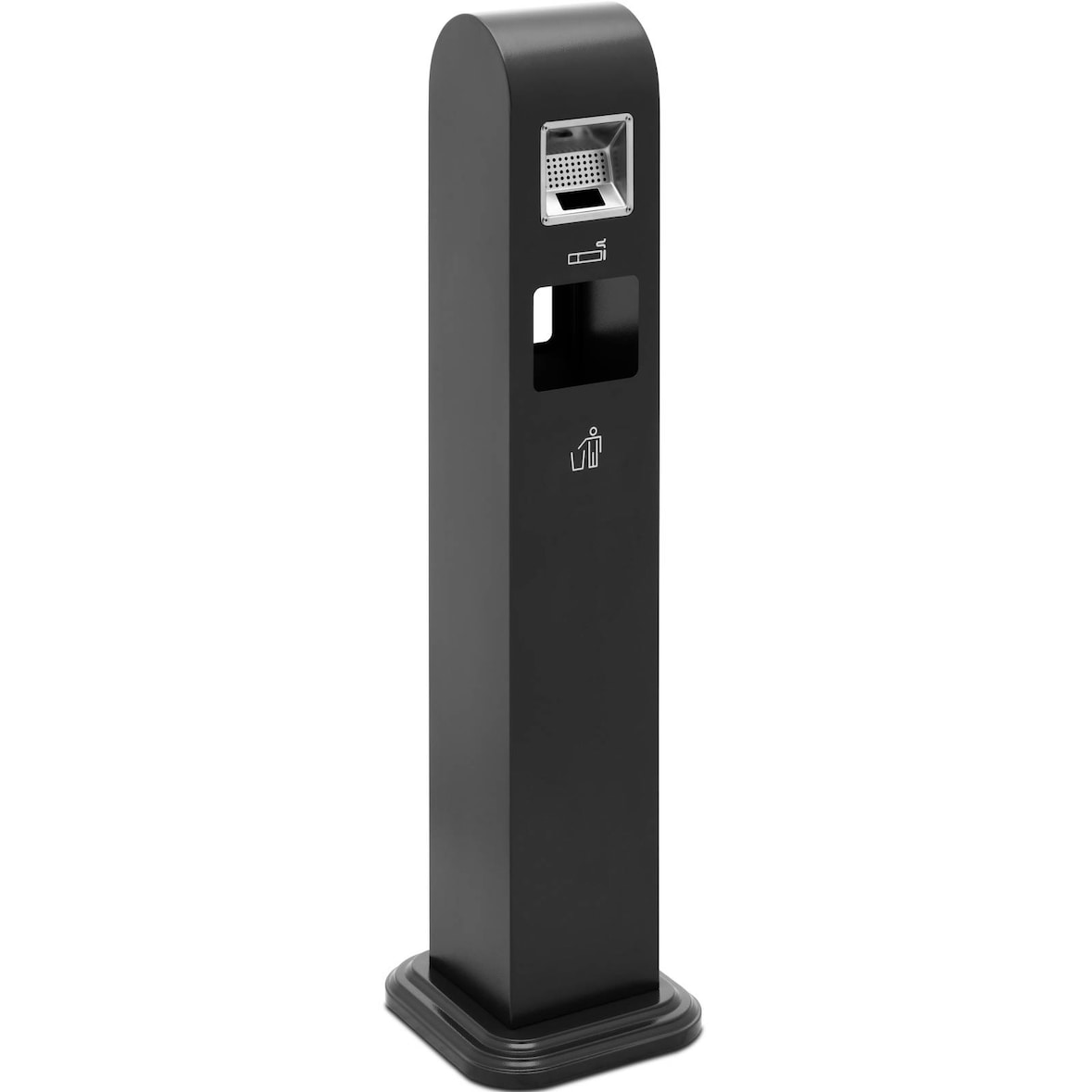 ulsonix - Staande asbak - met afvalbak - voor buiten & binnen - afsluitbaar - 32 x 30 x 120 cm