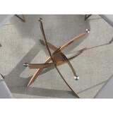 thumbnail of Angel Cerdá Runder Esstisch aus gehärtetem Glas und rosa Stahl 1169-Ø140C Ø140 x 75