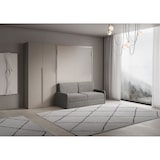 thumbnail of Letto matrimoniale verticale a scomparsa Versia Sofà 160 con divano, mensola e armadio sx 2 ante Argilla